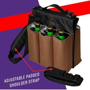 BANNARO Bottle Carrier, Heavy Duty Construction Insulated Bag, Beverage Carrier